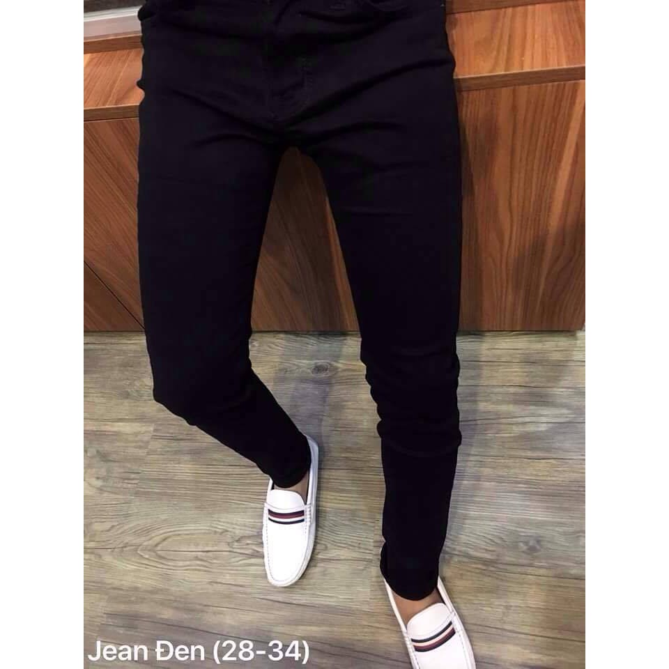 QUẦN JEANS NAM ỐNG CÔN SKINNY  TRƠN ĐEN SÀNH ĐIỆU CAO CẤP