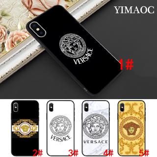 Ốp điện thoại mặt kính in họa tiết Versace cho iPhone XS Max XR X 11 Pro 7 8 6 6S Plus