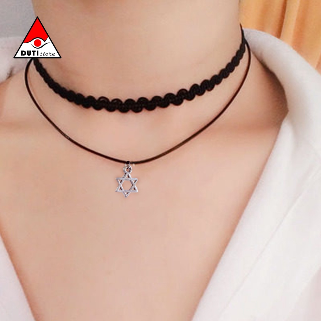 Vòng cổ Choker ren Dutios đính đá DRC003 [Chọn mặt treo khác vui lòng inbox]