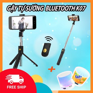 GẬY TỰ SƯỚNG 3 CHÂN BLUETOOTH K07 + TẶNG KÈM LOA BLUETOOTH MINI B2S10 | KÈM NÚT BẤM BLUETOOTH SIÊU TIỆN LỢI