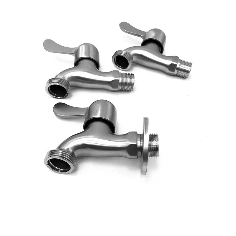 Vòi Nước Gắn Tường Bằng Thép Không Gỉ G3/4’‘ Dành Cho Bồn Rửa Chén SUS304