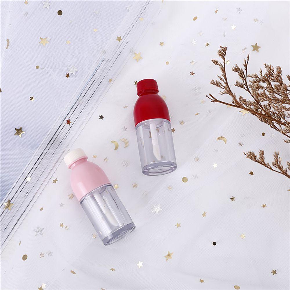 Lọ Rỗng Mini Bằng Nhựa Màu Đỏ Hồng Dễ Thương Dùng Đựng Son Dưỡng