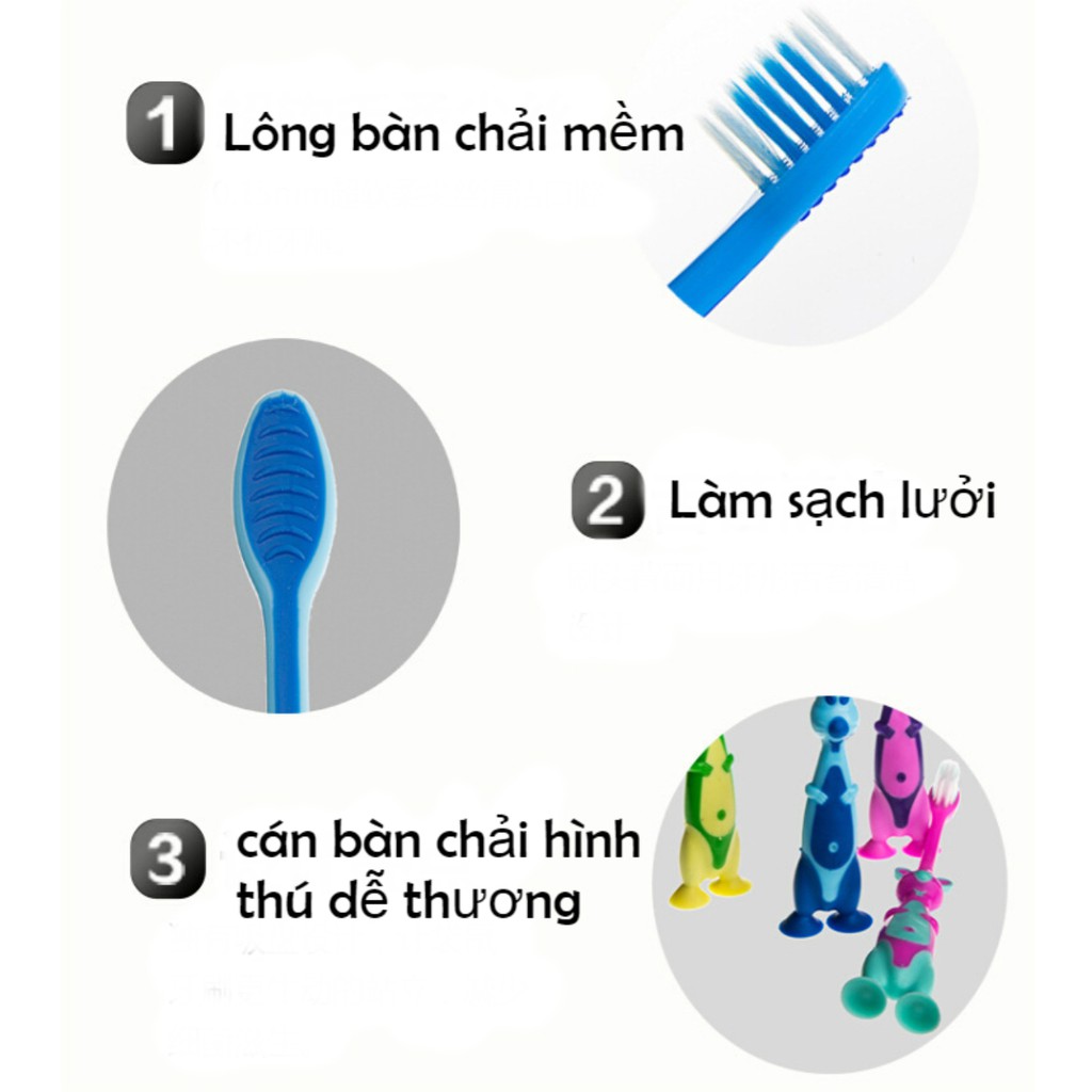 SG - Bàn chải đánh răng mềm mại hình thú cho bé