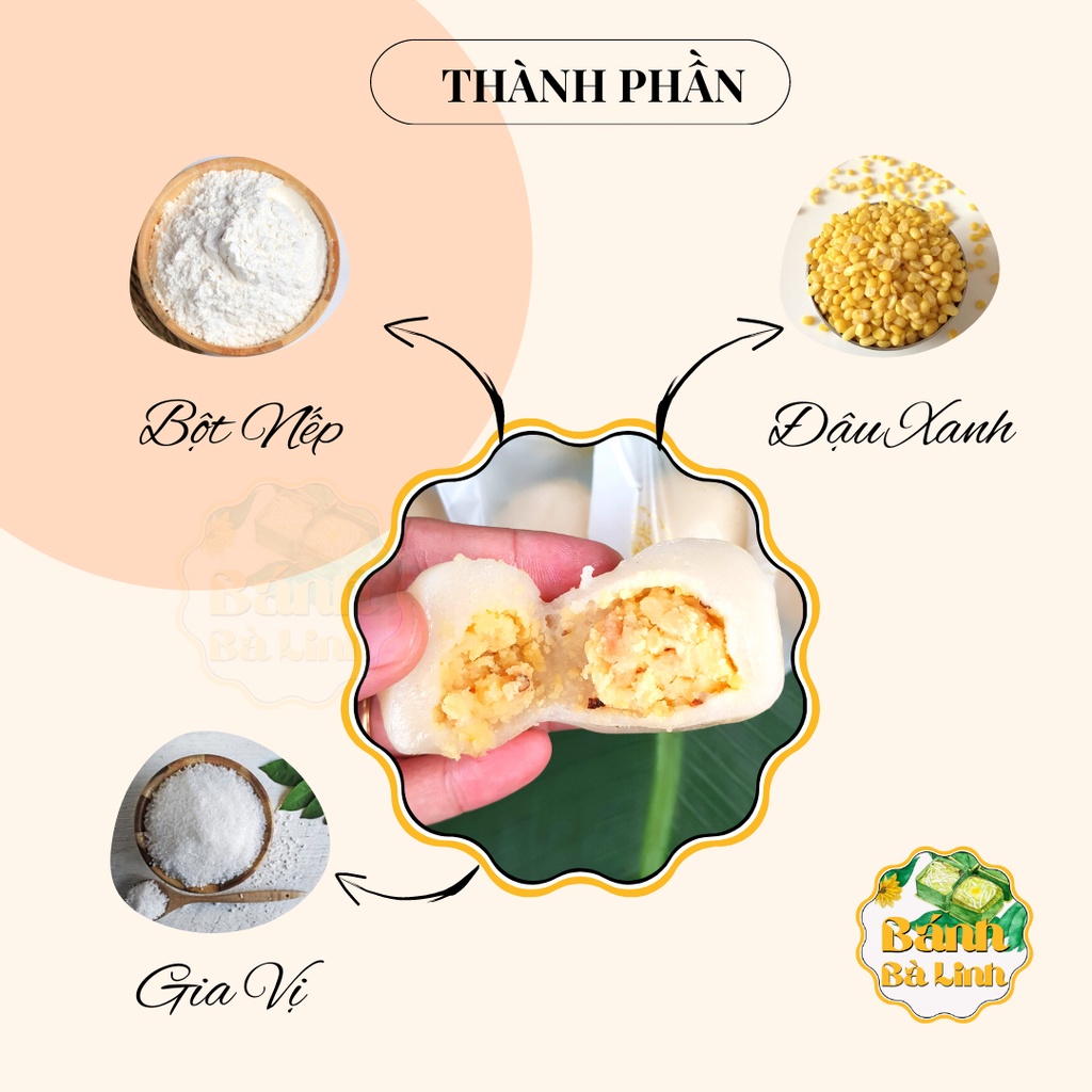 Bánh Ít Chay Lạt Đặc Sản Đà Nẵng, 50 Cái, Hương Vị 100 Năm - Bánh Bà Linh