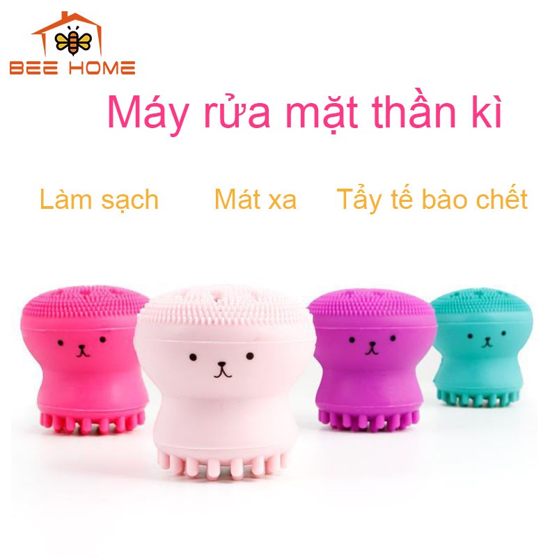 Cọ Rửa Mặt Làm Sạch Sâu, Tẩy Tế Bào Chết- BEEHOME- Cọ Rửa Mặt Silicon Siêu Sạch