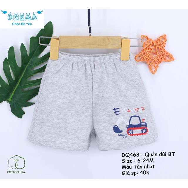 [Dokma] Quần đùi bé trai mẫu mới (Sz 6-24m)