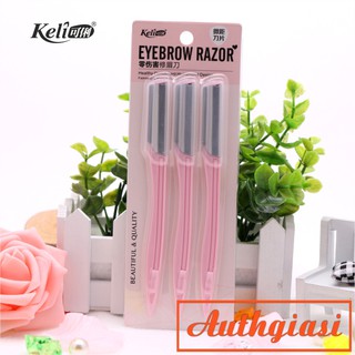 Set 3 Dao cạo mày Keli Eyebrow Razor No.7644 sắc và an toàn