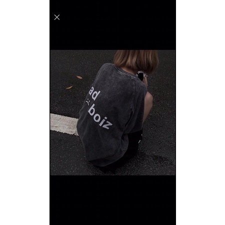 Áo thun tay lỡ Unisex Sadboi loang hot hit, áo phông form rộng