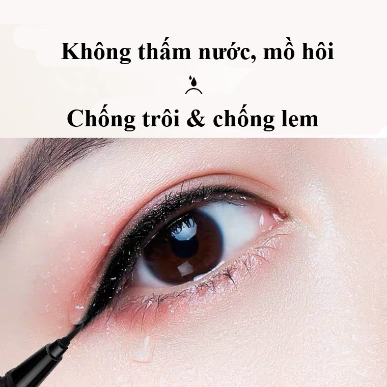 Bút kẻ mắt dạ LYLEAWEA hươu chống nước sắc nét Charm Black Eyeliner LYLE01