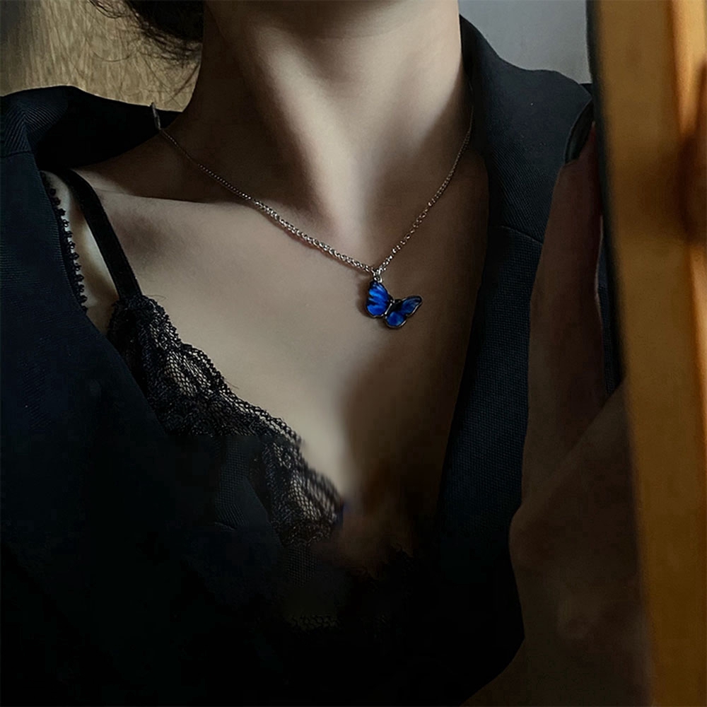 Dây Chuyền Dài Mặt Hình Bướm Thời Trang Cho Nữ