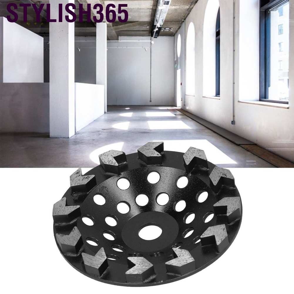 Stylish365 Diamond Grinding Wheel Cup 10 Teeth Black 180mm for Sanding Concrete Stone Cement