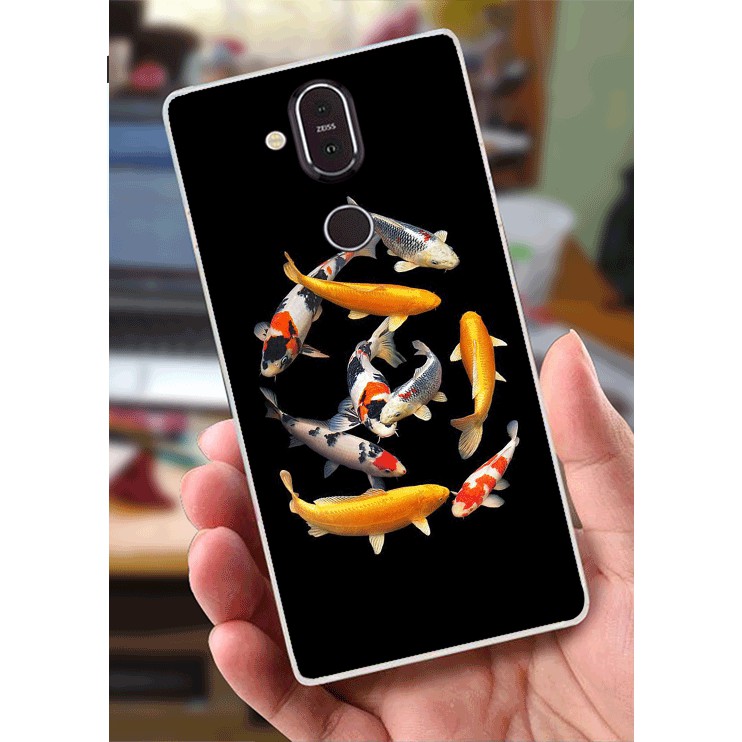 Ốp Lưng Nokia 8.1 (X7) (Dẻo) - Đàn Cá Chép Nhật Đẹp