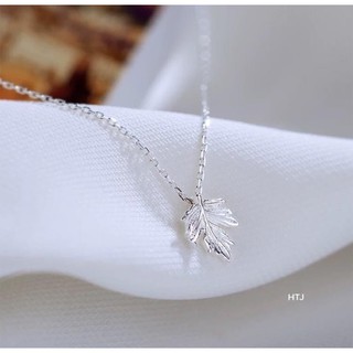 dây chuyền bạc hình chiếc lá