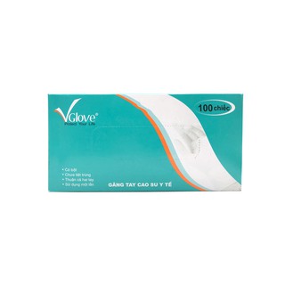 Găng Tay Cao Su Y Tế(CÓ BỘT) Vglove Size M-S
