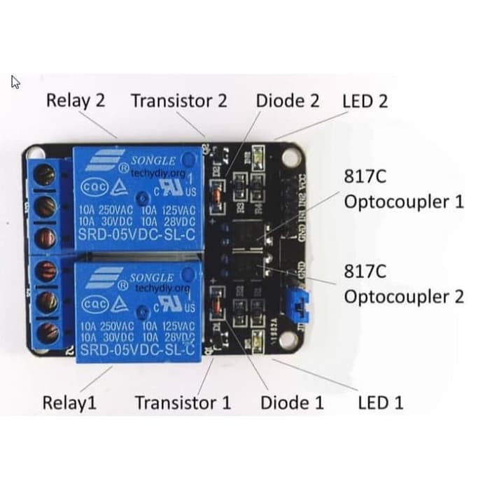 Mô Đun Rơ Le 2 Kênh Arduino Raspberry Pi Chuyên Dụng