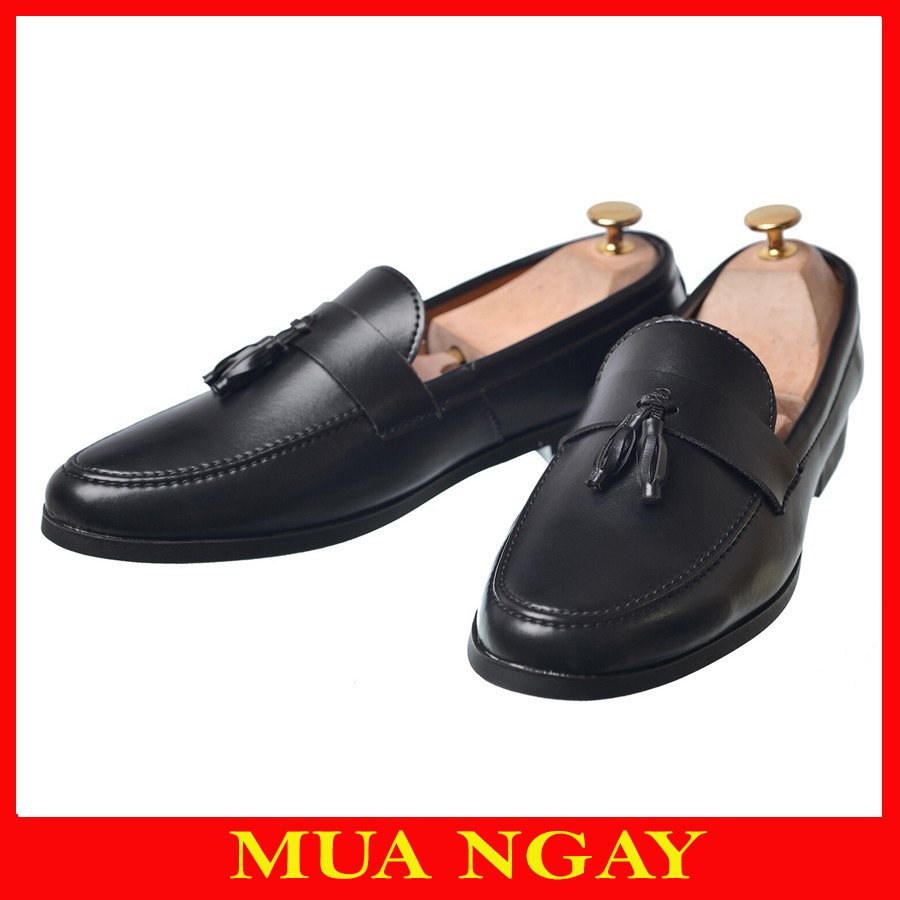 Giày Lười Nam Chuông Đen Cao Cấp Siêu Hot DR02