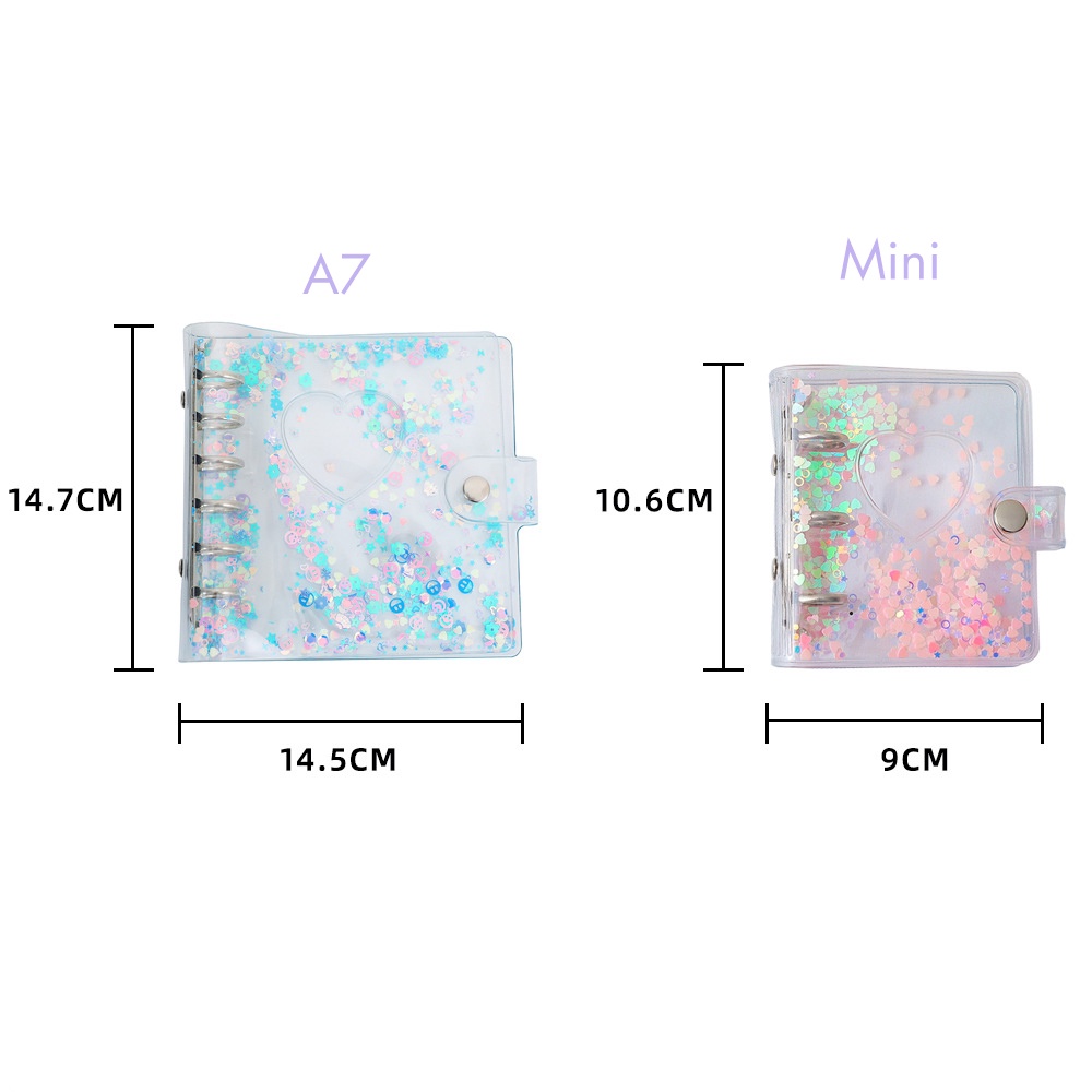 Binder Sổ Còng Size A7 và Mini Cát Chảy Đựng Ảnh Hình Photocard Idol