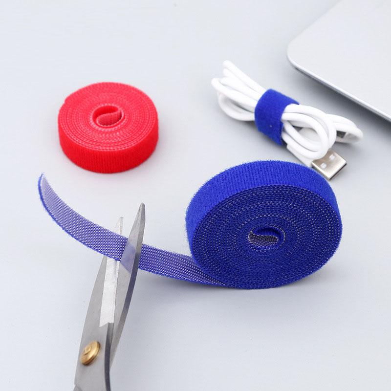 Băng Gai Velcro quấn dây điện, cáp sạc điện thoại gọn gàng, dễ dàng sử dụng, rộng 1,5cm dài 1,5m.