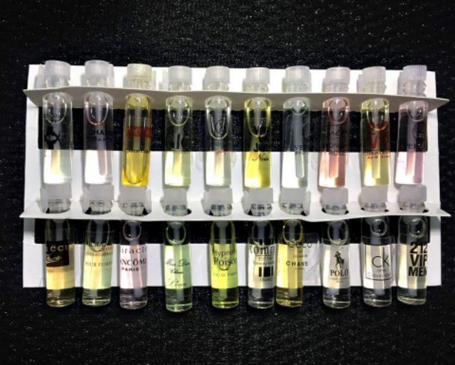 BỘ NƯỚC HOA TEST MINI MIX 20 THƯƠNG HIỆU NƯỚC HOA NỔI TIẾNG | Thế Giới Skin Care