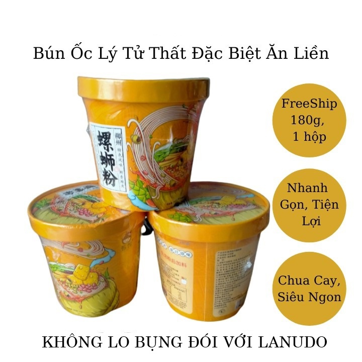 Bún Ốc ❤️ Bún Ốc Liễu Châu Lý Tử Thất dạng hộp 180 gam tiện lợi đủ cho 1 người ăn