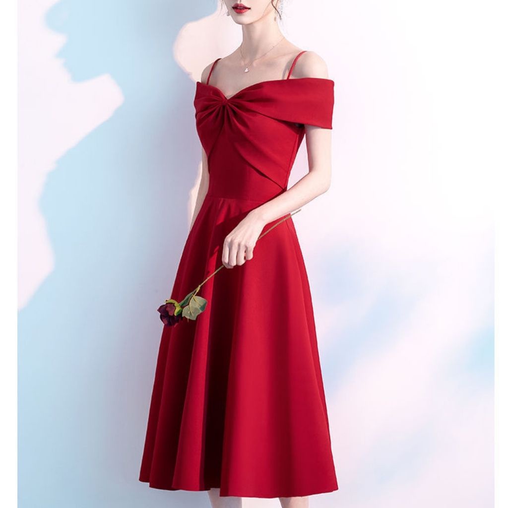 ĐẦM XOÈ ĐỎ HAI DÂY , ĐẦM CÔNG CHÚA DỰ TIỆC QUYẾN RŨ CÓ CLIP QUAY THỰC TẾ, ĐỦ SIZE