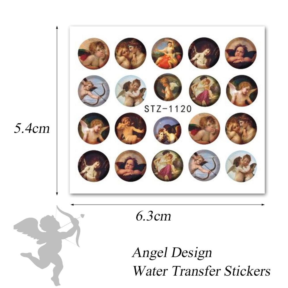 (Hàng Mới Về) Set 5 Nhãn Dán Họa Tiết Cánh Thiên Thần Dùng Để Trang Trí Móng Nghệ Thuật