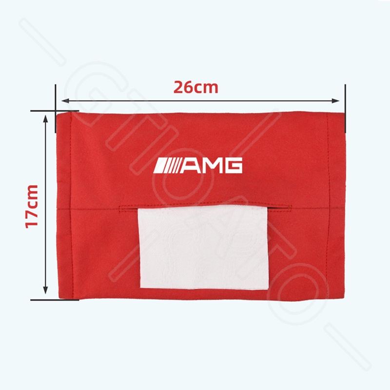 GTIOATO Cho AMG HộP ĐựNg GiấY ĂN Lưng Ghế Xe Hơi TúI Treo Đồ Sau Ghế Ô Tô Hộp Đựng Khăn Giấy Ô Tô HộP ĐựNg GiấY TrêN Xe Ô Tô TúI Treo Sau Ghế Ô Tô Phụ Kiện Xe Hơi Cho Mercedes Benz W124 W204 C300 GLC300 W212 S500 Benz AMG W205