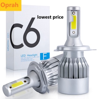 Set 2 đèn pha led c6 h1 h3 h4 h7 h8 h11 hb3 9005 hb4 9006 màu sắc dành cho ô tô