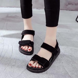 Sandal nữ quai da lộn
