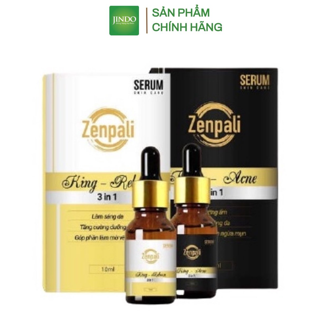 Combo Serum Làm Giảm Và Ngăn Ngừa mụn, thâm Zenpali 10ml giúp ngừa mụn thâm dưỡng ẩm trắng da