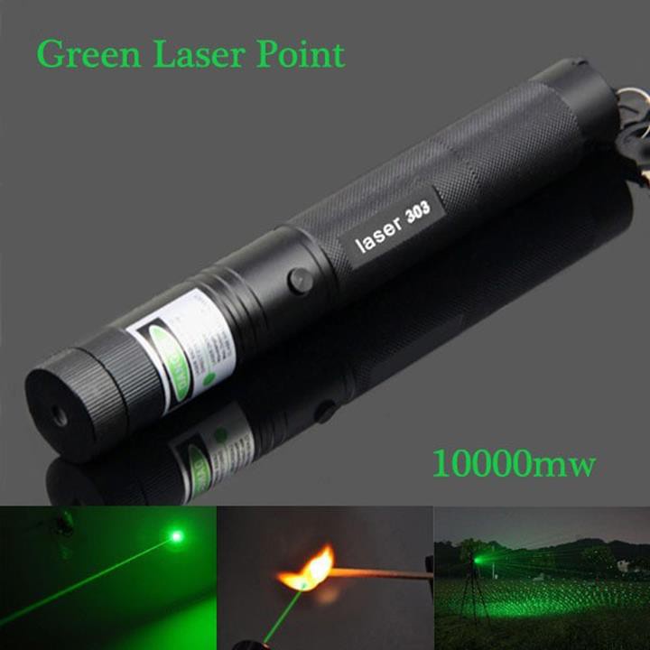 Đèn Laser Siêu Mạnh - Đèn Laze 303 Tia Sáng Xanh + Tặng Kèm Pin, Sạc