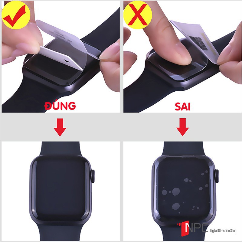 Miếng Dán dẻo PPF Apple watch Series SE/7/6/5/4/3/2/1 tự phục hồi trầy xước 38mm/40mm/42mm/44mm - ORIO