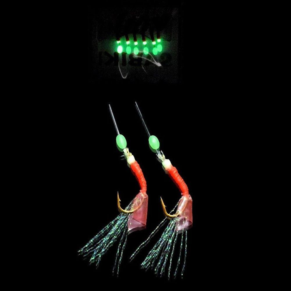 Danilo Dây Móc Câu Cá Đính Hạt Và Lông Vũ Phát Sáng Nhân Tạo