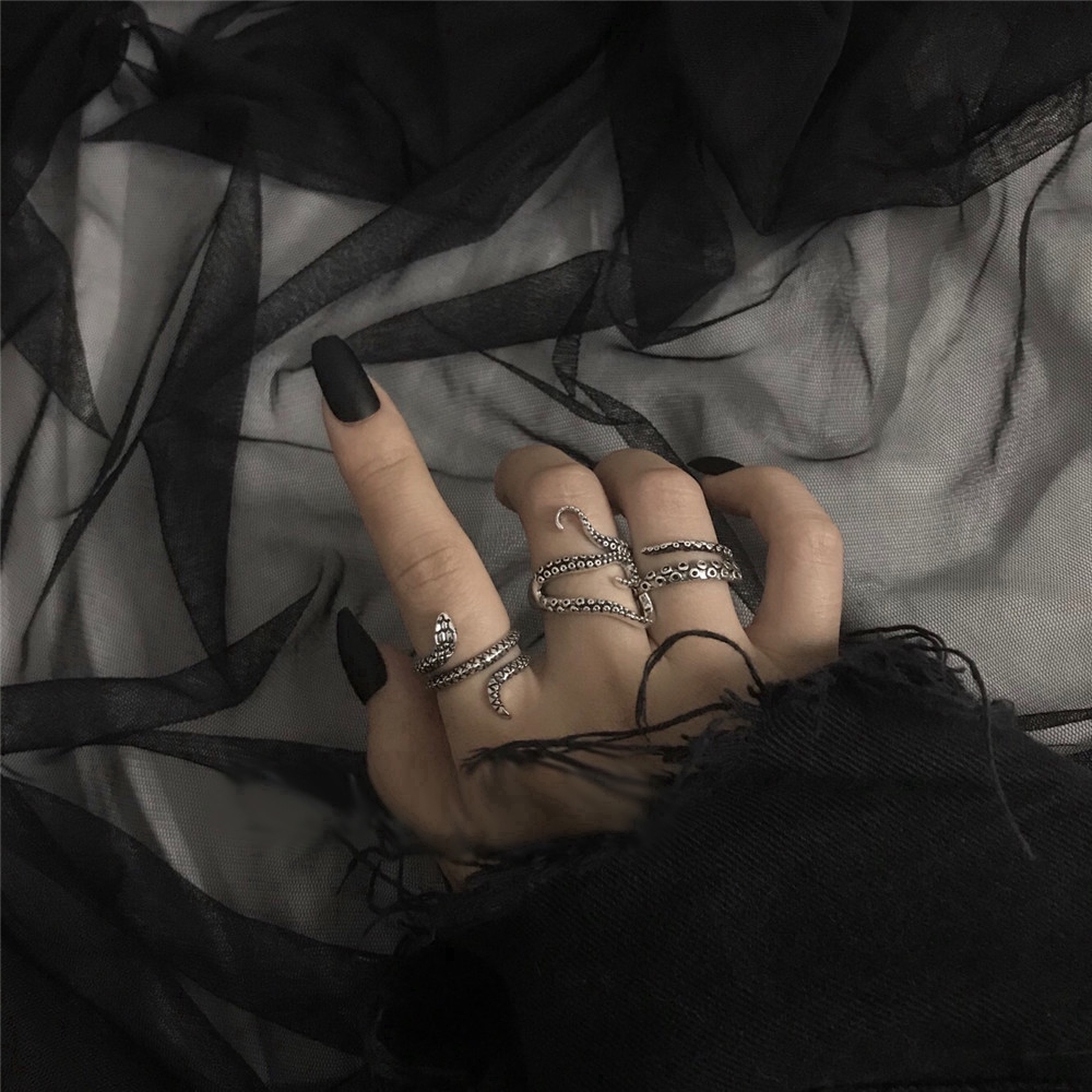 Nhẫn Hợp Kim Hình Rắn Thời Trang Cho Nam Và Nữ