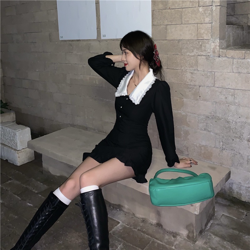 Chân váy ZHELIHANGFEI màu đen đơn giản thời trang