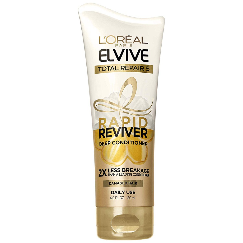 Kem Xả Chuyên Sâu Phục Hồi Tóc Hư Tổn L’Oréal Paris Elvive Total Repair 5 Rapid Reviver Deep Conditioner 180ml (Mỹ)