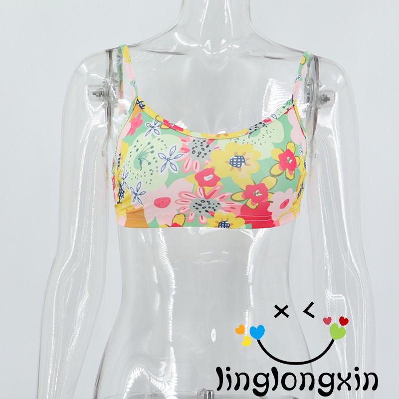 Áo Hai Dây Dáng Ôm In Họa Tiết Hoa Thời Trang Mùa Hè Cho Nữ Dự Tiệc