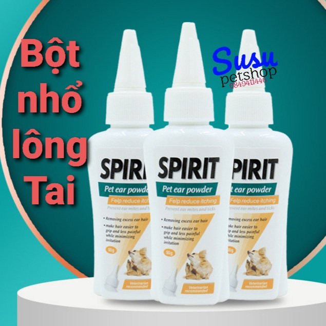 Bột nhổ lông Tai Spirit cho Chó Mèo