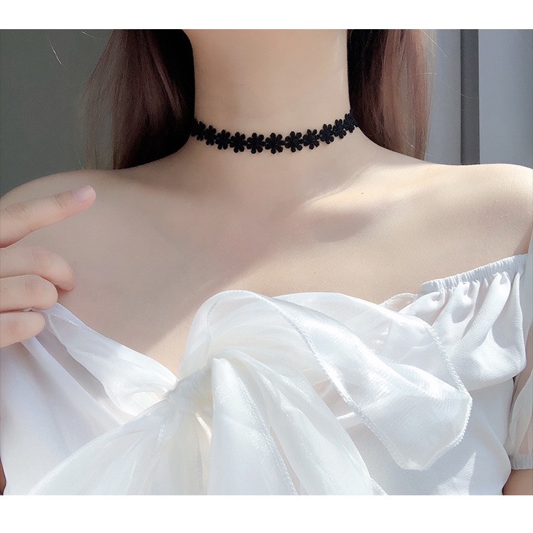 Vòng Cổ Choker Nhiều Mẫu Màu Đen Phong Cách Trẻ Trung