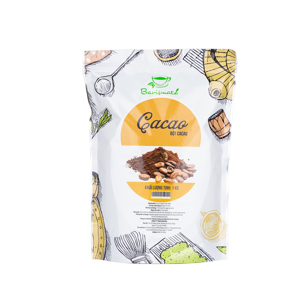 Bột Cacao Nguyên Chất 1Kg (BARISMATE)