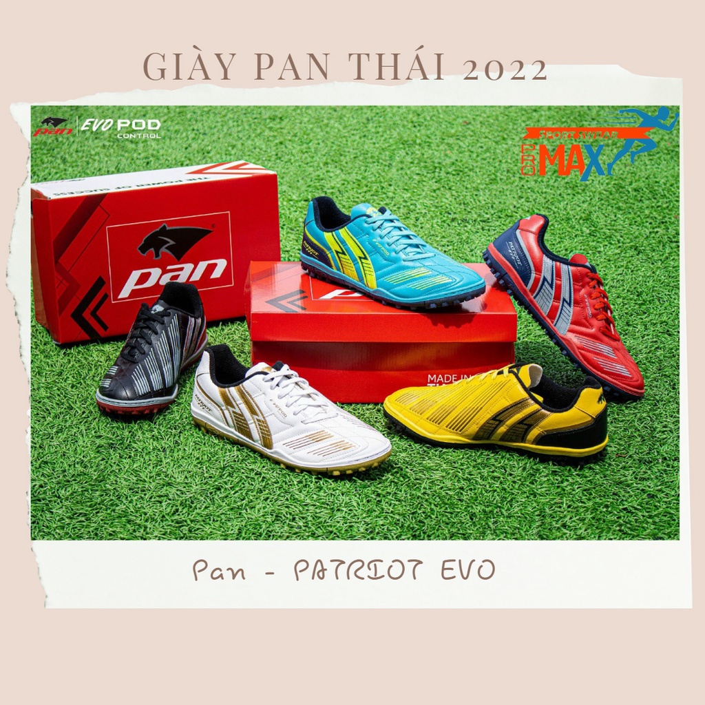 Giày Pan Thái chính hãng PATRIOT EVO 2022 TF giày đá bóng sân cỏ nhân tạo ( có tặng kèm quà) PM Sport