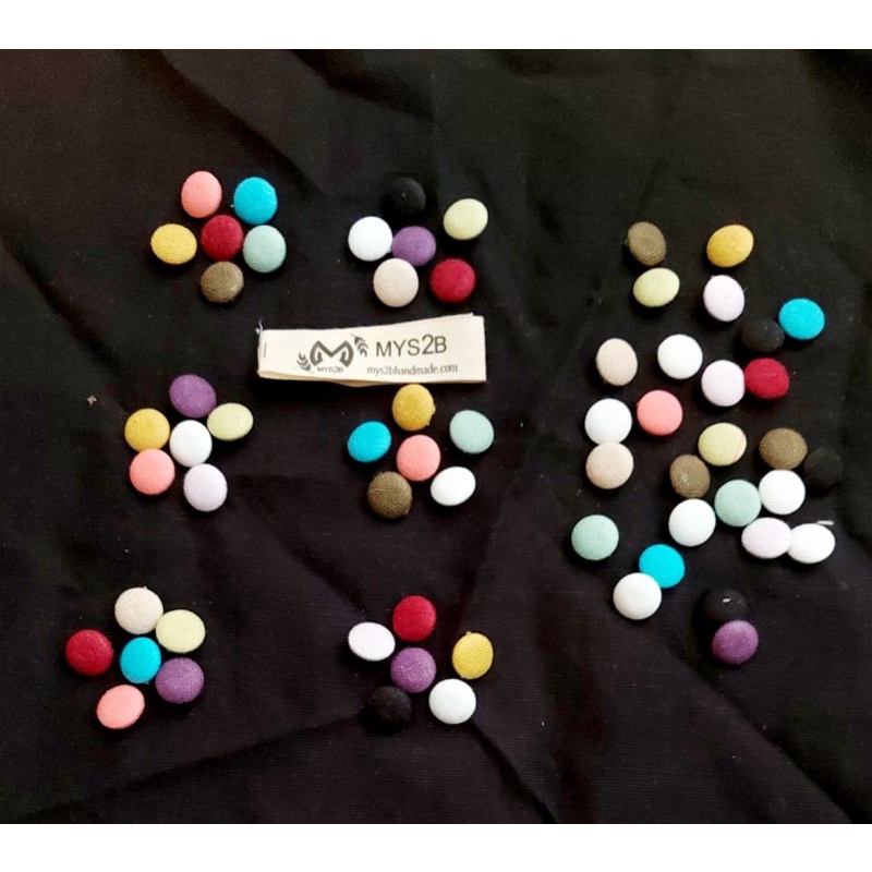 Combo 10 nút bọc vải linen.