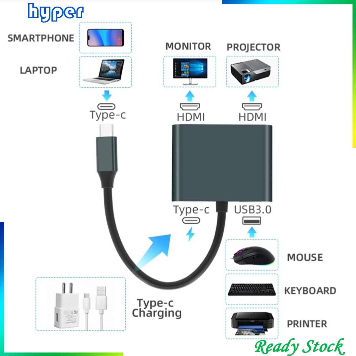 Cáp Chuyển Đổi Usb-C Sang Hdmi 4k 30hz Cho Macbook Pro 2018 / 2017 Dell Xps 13 / 15