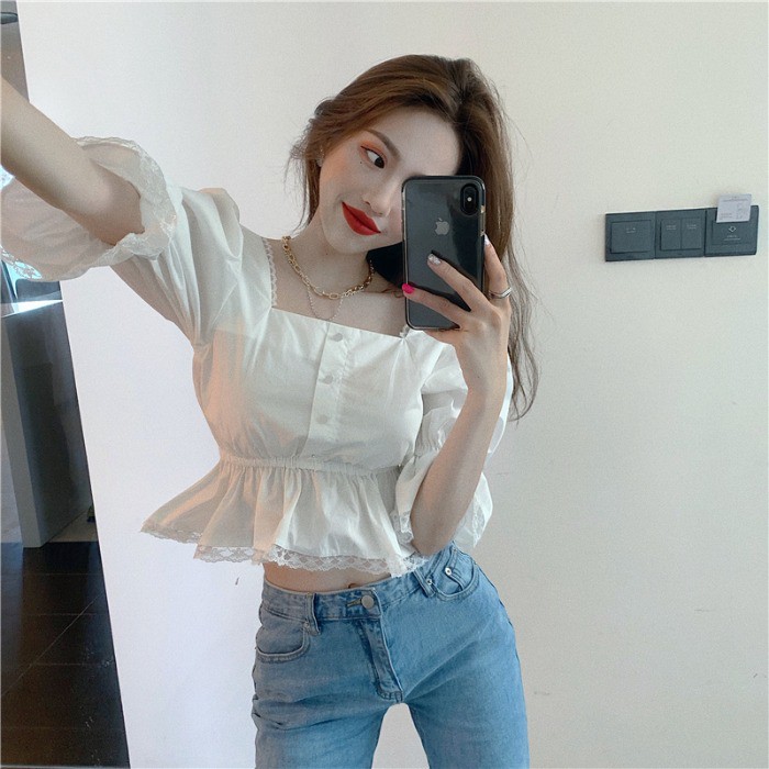 Áo sơ mi trắng kiểu nữ Emilyshop ulzzang