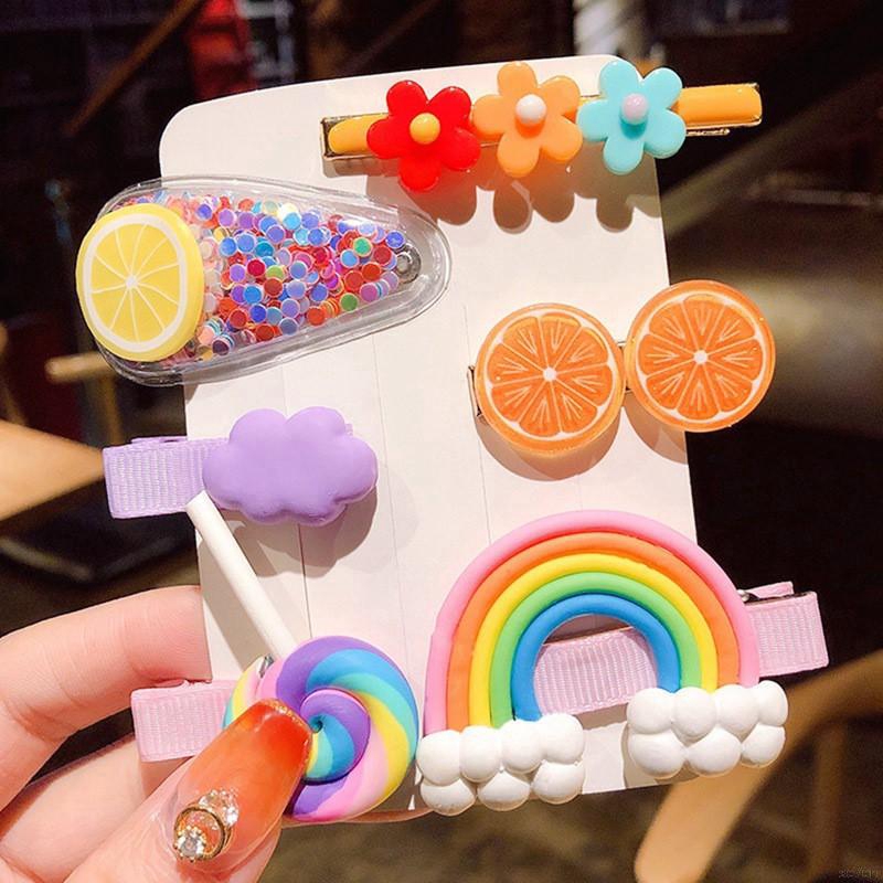 Bộ 6 kẹp tóc phong cách dễ thương cho bé gái