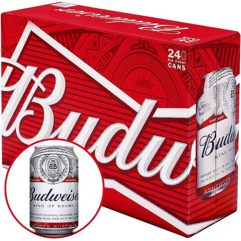 THÙNG 24 LON BIA BUDWEISER 330ML