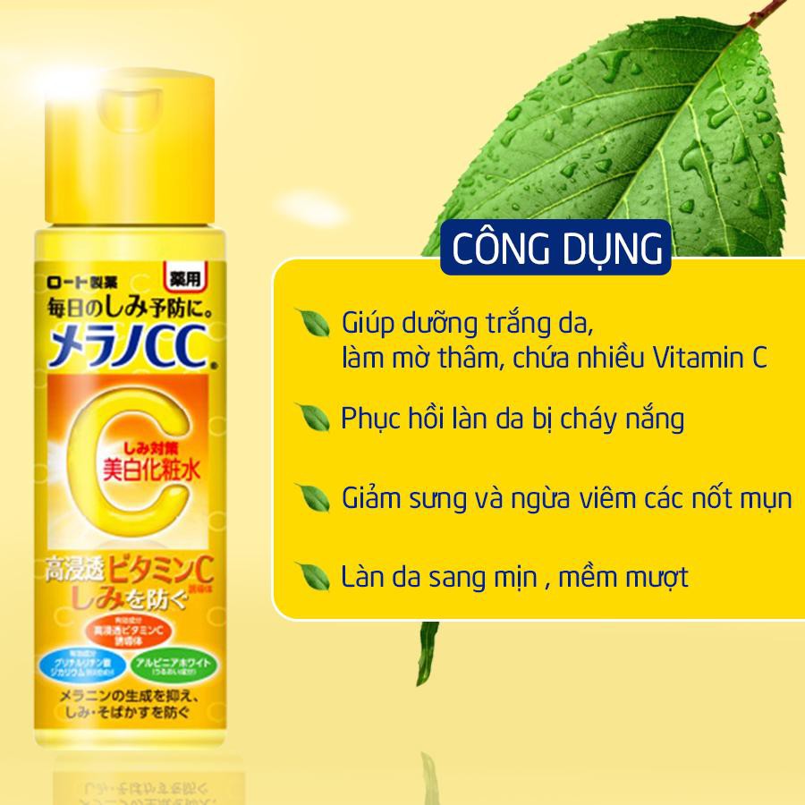 Nước Hoa Hồng Dưỡng Trắng Da Vitamin C Melano CC Whitening Lotion 170ml