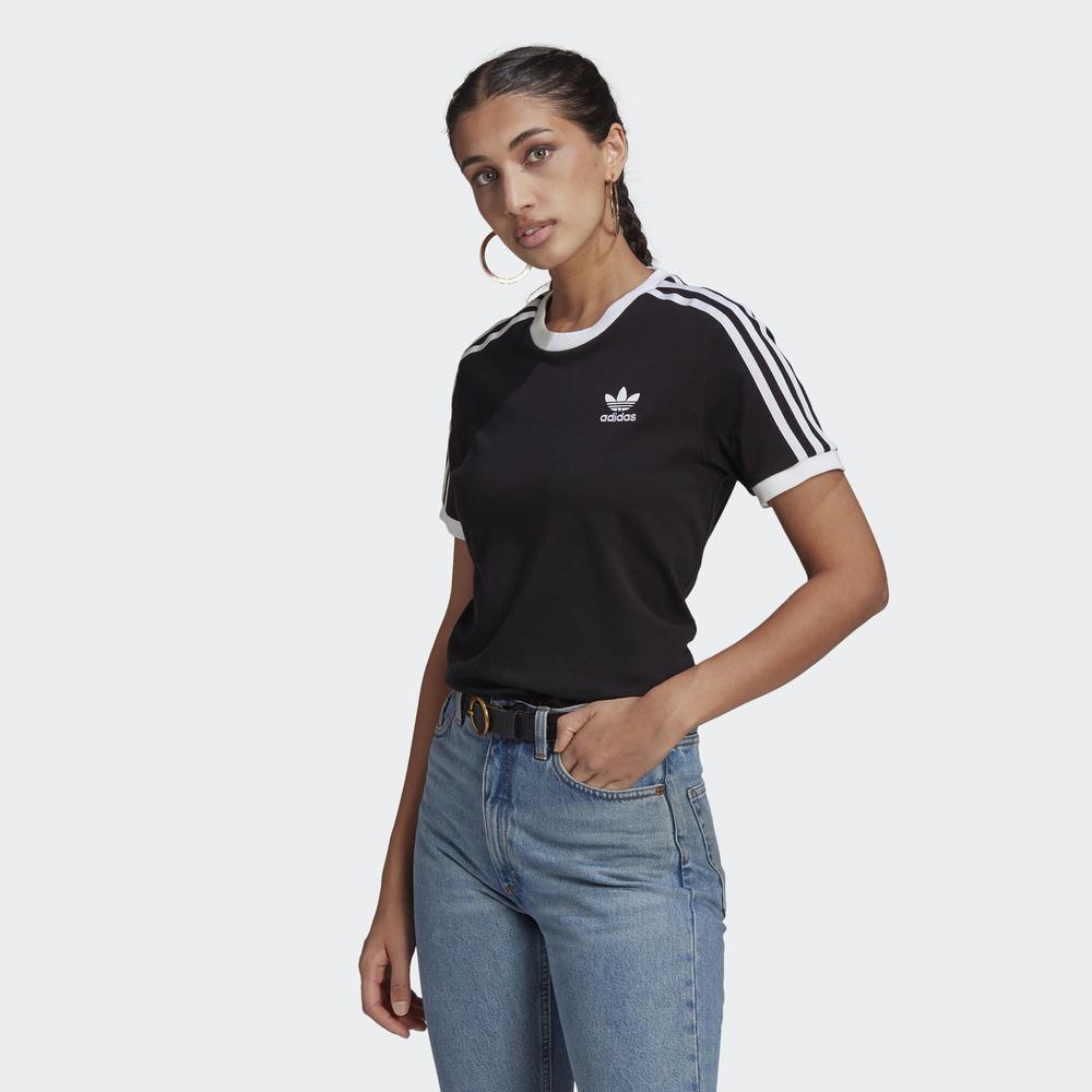 Áo Tee adidas ORIGINALS Nữ Áo thun 3 Sọc Classics Adicolor Màu đen GN2900