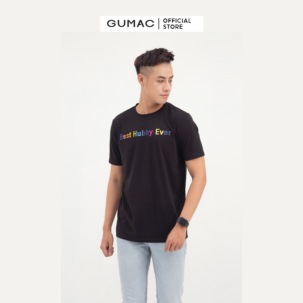 Áo thun nam cổ tròn in chữ màu nổi bật cá tính ATNB827 GUMAC | BigBuy360 - bigbuy360.vn