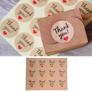 Bộ 120 nhãn dán tròn in chữ I Love You dùng trang trí hộp quà tiện lợi